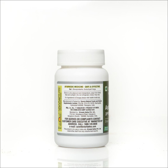 Sri Sri Tattva Ashwagandha Tablet | Ashwagandha Supplements | Immunity Booster | Helps Relieve Anxiety & Stress | Rejuvenates Mind & Body | 60 Tablets – 500 Mg