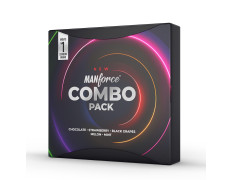 Manforce 3 in 1 Condoms Combo Pack, Assorted Flavours (Chocolate, Strawberry, Black Grapes, Mint & Melon flavoured condoms) - 20 Pieces (Pack of 5)