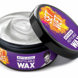 Set Wet Styling Matte Hair Wax 25g | Matte Look, Strong Hold, Restylable Anytime, Easy Wash Off | No Paraben, No Sulphate, No Alcohol