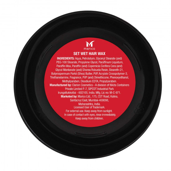 Set Wet Hair Wax For Men - Glaze Wax, 60g | Healthy Shine, Strong Hold, Restylable Anytime, Easy Wash off | No Paraben, No Sulphate, No Alcohol
