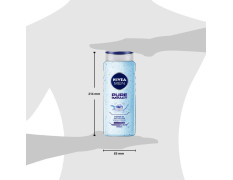 Nivea Men Body Wash, Pure Impact With Purifying Micro Particles, Shower Gel For Body, Face & Hair, 500 ml