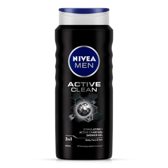 NIVEA MEN Active Clean Shower Gel, 500g