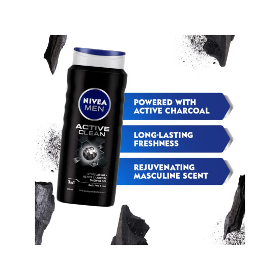 NIVEA MEN Active Clean Shower Gel, 500g