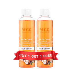 VLCC Hair Fall Control Shampoo - B1G1 - 350ml X 2 (700ml) | Stronger, Thicker Hair | Improved Scalp Health with Khus & Coconut Oil