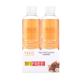 VLCC Hair Fall Control Shampoo - B1G1 - 350ml X 2 (700ml) | Stronger, Thicker Hair | Improved Scalp Health with Khus & Coconut Oil