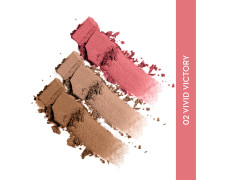 SUGAR Cosmetics Contour De Force Face Palette for Makeup | Includes Matte Bronzer, Highlighter & Blush | Makeup Palette with Built-in Mirror | 12.5gm - 02 Vivid Victory