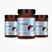 Jiva Triphala Churna (100 x 3) 300g | Ayurvedic Triphala Powder with Amla, Harad & Baheda | Improves Digestion, Colon Cleanse, Gut Health, Immunity | Natural Detox | Contains Bioactive & Antioxidants