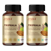 Jiva Triphala Tablet - 120*2 (240) Tablets | Ayurvedic Triphala Churna Tablets Improves Digestion, Supports Immune System | Helps in Detox & Relieves | Constipation Colon & Gut Health For Eye & Hair