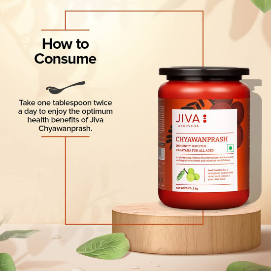 Jiva Chyawanprash | Goodness of Ayurveda | 100% Pure & Natural & Rich in Vitamin-C | Natural Rejuvinator & Immunity Booster | For Men & Women 1kg (Pack of 1)