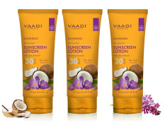 Vaadi Herbals Sunscreen Lotion SPF-30, 110g (Pack of 3)