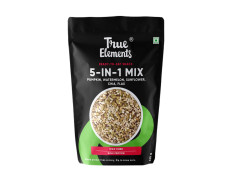True Elements 5 in 1 Super Seeds Mix 125g - Roasted Sunflower, Pumpkin, Flax, Watermelon & Chia Seeds, Healthy Snacks for Weight Loss