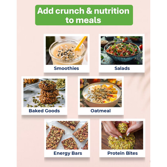 True Elements 5 in 1 Super Seeds Mix 125g - Roasted Sunflower, Pumpkin, Flax, Watermelon & Chia Seeds, Healthy Snacks for Weight Loss