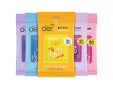 Godrej Aer Power Pocket Bathroom Freshener – Assorted Pack of 5 - 50g (5x10g) | Lasts up to 30 days | Germ Protection