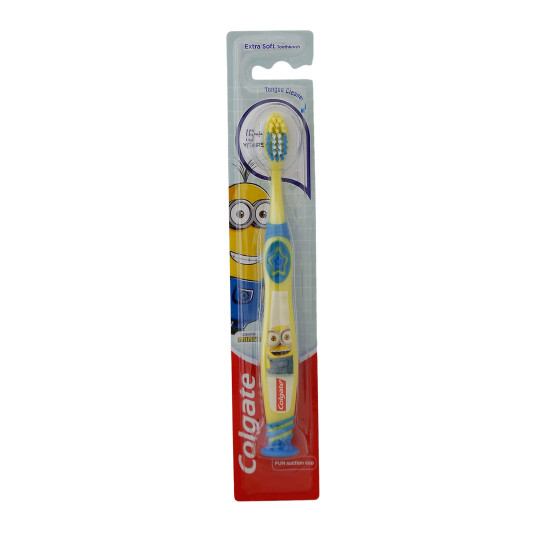 Colgate Minions Kids 5+Years Manual Toothbrushes - 1 Piece (Yellow,Soft)