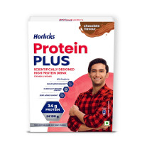 Horlicks Protein Plus Chocolate Protein Drink for Adults - High Protein Powder