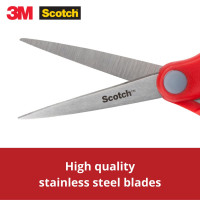 Scotch 6-inches Stainless Steel Multi-Purpose Scissor (Red)