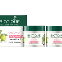 Biotique Bio Coconut Whitening and Brightening Cream for All Skin Types, 50g (Pack of 2)