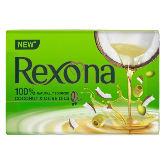 Rexona Coconut and Olive Oil Soap, 100g (Pack of 4)