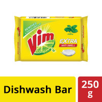 Vim Dishwash Anti Smell Bar, Pudina, Removes Tough Food Smells From Utensils 250 g