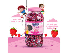 Candyman Toffichoo, Strawberry -( 320units *2.4g) Soft Toffees for In-home Serves, 768g