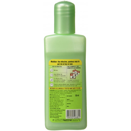 Mediker Anti Lice Treatement Shampoo, 50ml