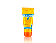 VLCC 3D Youth Boost SPF 40 +++ Sunscreen Gel Crème - 100g | UVA & UVB Protection | Broad Spectrum Sunscreen for Skin Elasticity, Firmness & Reduced Skin Pigmentation.