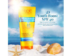 VLCC 3D Youth Boost SPF 40 +++ Sunscreen Gel Crème - 100g | UVA & UVB Protection | Broad Spectrum Sunscreen for Skin Elasticity, Firmness & Reduced Skin Pigmentation.