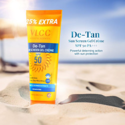 VLCC De-Tan SPF 50 PA+++ Sunscreen Gel Crème - Enhance Glow & Sun Protection