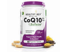 HealthyHey Nutrition High Absorption CoQ10 with BioPerine-125mg -Pack of 60 Capsules