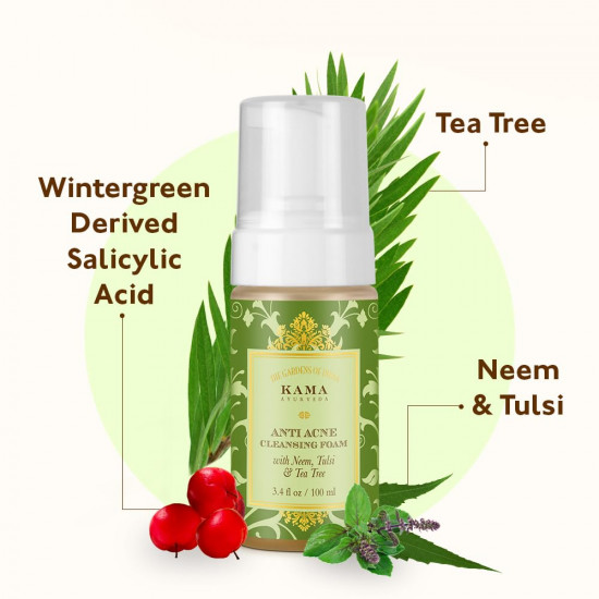 Kama Ayurveda Anti Acne Cleansing Foam, 100ml