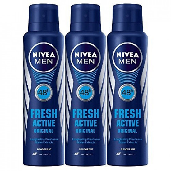 Nivea 48 Hour Fresh Active Deodorant for Men, 150 milliliters