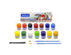 Doms 14 Shades Poster Colours | Rich & Vibrant Colors | Free Agigator & Brush Inside For Uniform Mixing | Non-Toxic & Safe For Childrens | Pack of 1