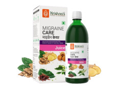 KRISHNA'S HERBAL & AYURVEDA Migraine Care Juice - 500 ml | (Pack of 1) | Natural Migraine Reliever | Perfect Blend of Sonth, Pippali, Ajmod & 6 other herbs