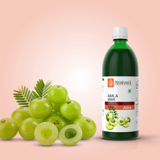 Krishna's Amla Juice - 1000 ml | Fresh cold pressed Amla Juice | Helps Boosts Skin and Hair Health | Helps Detox | Rich in Vitamin C | Natural Immunity Booster