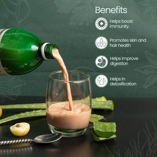 Krishna's Aloe Vera Amla Mix Juice - 1000 ml | A Perfect Mix for Healthy Skin Krishna's Aloe Vera Amla Mix Juice - 1000 ml | A Perfect Mix for Healthy Skin