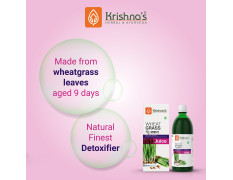 Krishna's Wheatgrass Juice - 1000 ML | Wheat Grass juice 9th day picked wheatgrass leaves | Pure, Natural and Ayurvedic Juice