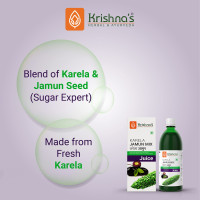 Krishna's Karela Jamun Mix Juice - 1000 ml | Fresh Karela & Jamun Seed | Ayurevedic Formulation to maintain Sugar Level | Enriched with Vitamin C - Vitamin A| Sugar free Juice with No Added Color or Flavour