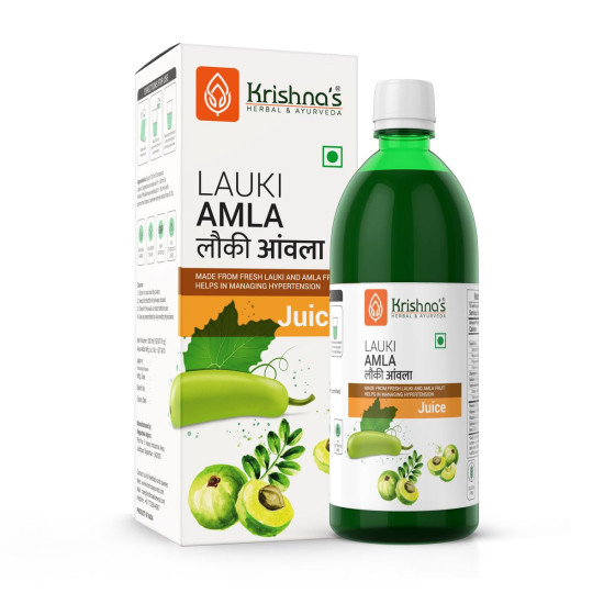 Krishna's Lauki Amla Juice - 500 ml | Fresh Lauki and Cold Pressed Amla Juice | Strengthens Digestive System| Helpful in sugar levels