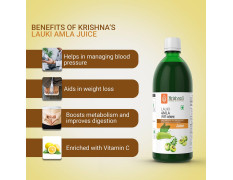 Krishna's Lauki Amla Juice - 500 ml | Fresh Lauki and Cold Pressed Amla Juice | Strengthens Digestive System| Helpful in sugar levels