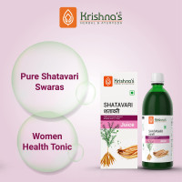 Krishna's Shatavari Juice 500 ml | Helps in Strength and Lactation in women | Rejuvenative for Vata and Pitta