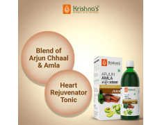 Krishna's Arjun Amla Juice - 500 ml (Pack of 1) | Perfect mix of Amla and Arjuna Chaal | Strong and healthy heart