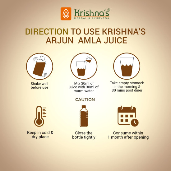 Krishna's Arjun Amla Juice - 500 ml (Pack of 1) | Perfect mix of Amla and Arjuna Chaal | Strong and healthy heart Krishna's Arjun Amla Juice - 500 ml (Pack of 1) | Perfect mix of Amla and Arjuna Chaal | Strong and healthy heart