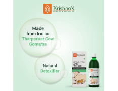 KRISHNA'S HERBAL & AYURVEDA Desi Cow Gomutra Ark 1000 Ml Liquid| Natural Detoxifier | 100% Pure & Natural Go Ark | Indian Tharparakar Gomutra | Sugar Free With No Added Color Or Flavour - (Pack Of 1)