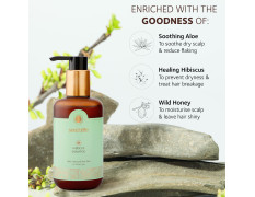 SoulTree Hibiscus Shampoo with Honey & Aloe Vera - Prevents Dryness & Hair Breakage, Cleanses & Hydrates at the same time, SLS/SLES Free - All Hair Types, 250 ml