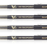 Pilot 019577 Hi-Tecpoint V7 Pen (Black - Pack of 4)