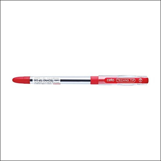 Cello Technotip Ball Pen - Pack of 10 (Red)