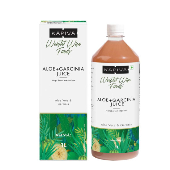 Kapiva Aloe Vera + Garcinia Juice | Garcinia Cambogia for Weight Management and Detox | No Added Sugar (1L) Kapiva Aloe Vera + Garcinia Juice | Garcinia Cambogia for Weight Management and Detox | No Added Sugar (1L)
