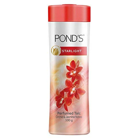 Pond's Orchid & Jasmine, 100g Pond's Starlight Perfumed Talc - Orchid & Jasmine, 100 grams Bottle