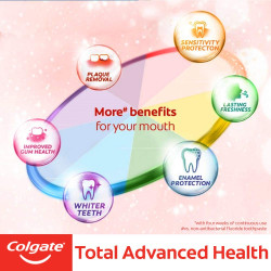 Colgate Total Advanced Health Anticavity Toothpaste for whole mouth covering teeth, tongue, cheeks and gums - (240g, Pack of 2)
