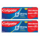 Colgate Strong Teeth, 300g with Free Toothbrush (Pack of 2), India’s No: 1 Toothpaste Brand, Calcium-boost for 2X Stronger Teeth, Prevents cavities, Whitens Teeth, Freshens Breath